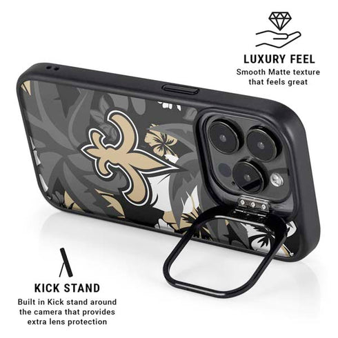 NFL New Orleans Saints Tropical Print iPhone 16 Pro Max Kickstand Case