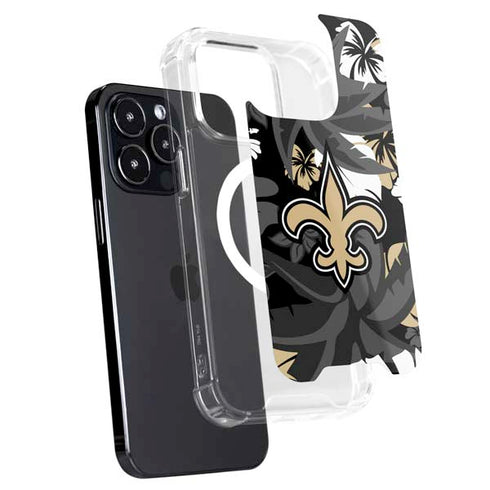 NFL New Orleans Saints Tropical Print iPhone 16 Pro Max MagSafe Case
