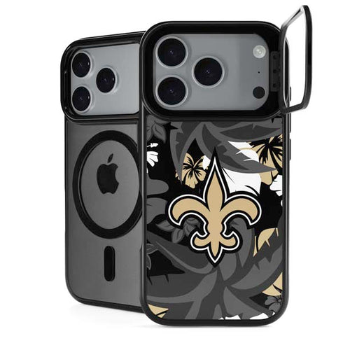 NFL New Orleans Saints Tropical Print iPhone 18 Pro Kickstand Case