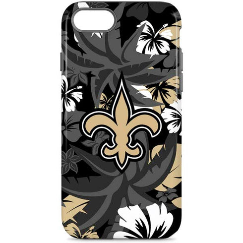 NFL New Orleans Saints Tropical Print iPhone Cases