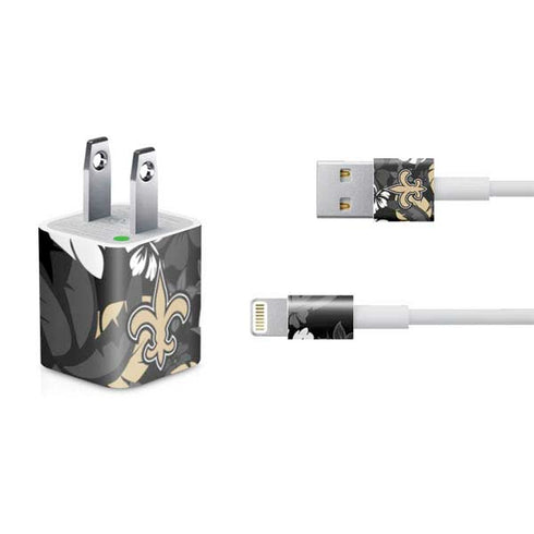 NFL New Orleans Saints Tropical Print iPhone Charger (5W USB) Skin