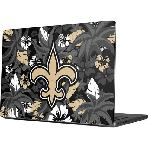 NFL New Orleans Saints Tropical Print Apple MacBook Pro 14-inch Skin