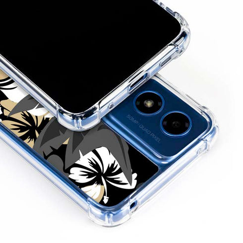 NFL New Orleans Saints Tropical Print Moto G 5G (2024) Clear Case