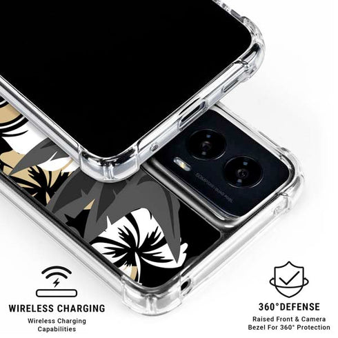 NFL New Orleans Saints Tropical Print Moto G Power 5G (2024) Clear Case