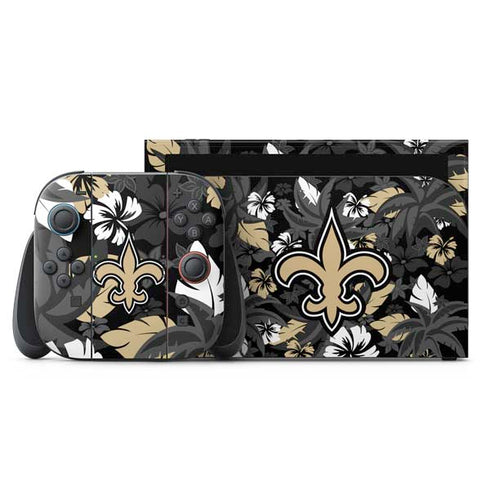 NFL New Orleans Saints Tropical Print Nintendo Skins