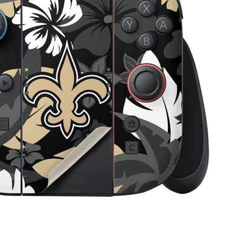 NFL New Orleans Saints Tropical Print Nintendo Switch 2 (2025) Joy-Con Controller Skin