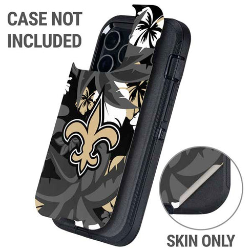 NFL New Orleans Saints Tropical Print Otterbox Defender iPhone Skin