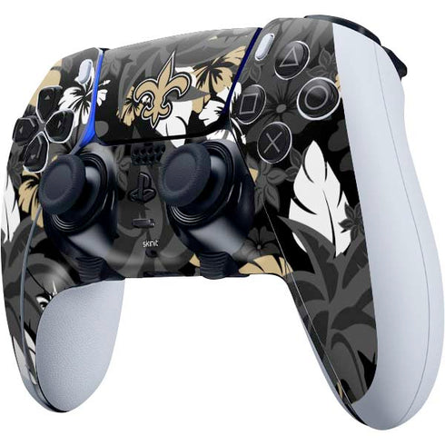 NFL New Orleans Saints Tropical Print PS5 DualSense Edge Pro Controller Skin