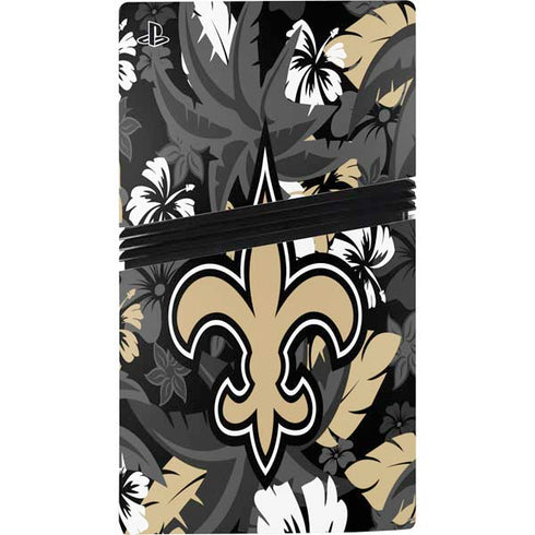 NFL New Orleans Saints Tropical Print PS5 Pro Console Skin