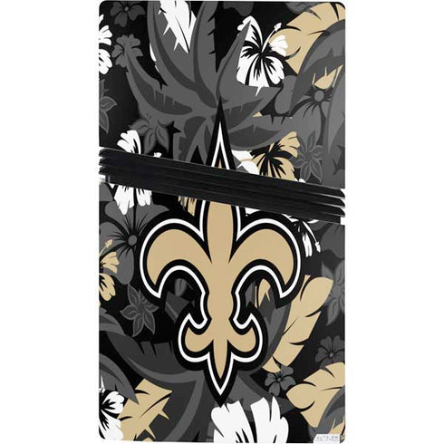 NFL New Orleans Saints Tropical Print PS5 Pro Console Skin