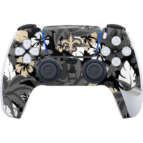 NFL New Orleans Saints Tropical Print PS5 Pro Disk Bundle Skin
