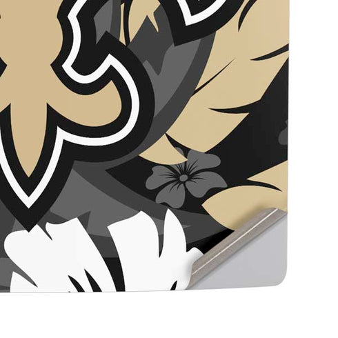 NFL New Orleans Saints Tropical Print PS5 Pro Disk Console Skin