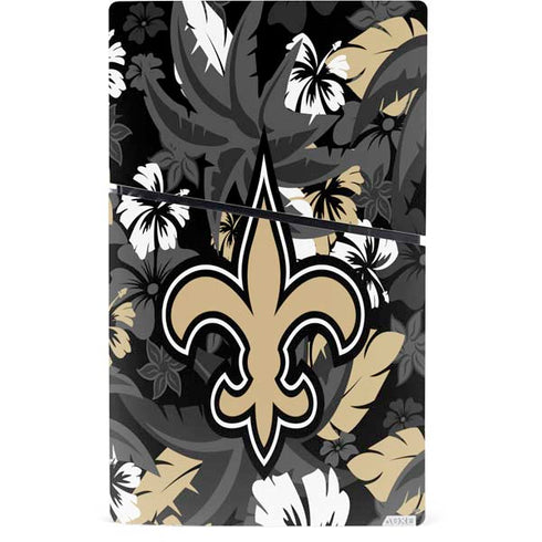 NFL New Orleans Saints Tropical Print PS5 Slim Digital Edition Console Skin