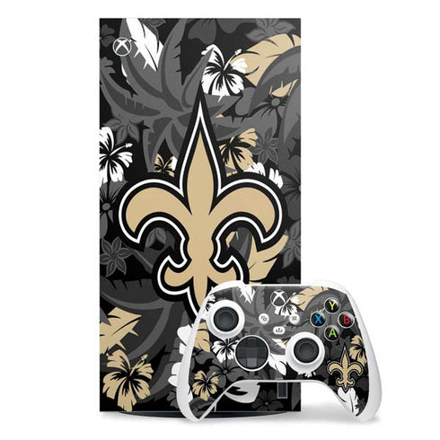 NFL New Orleans Saints Tropical Print Xbox Series X Skins