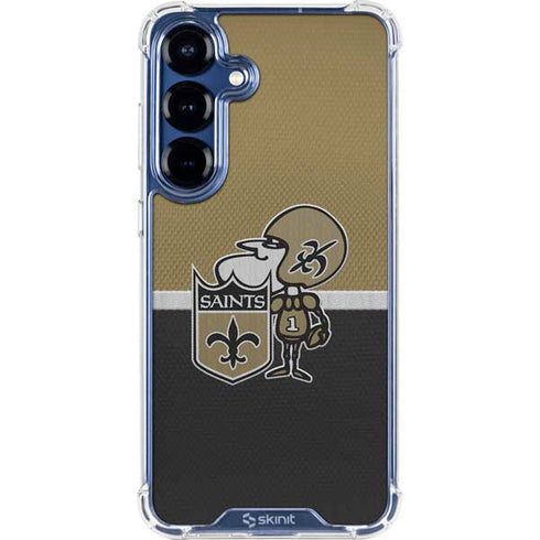 NFL New Orleans Saints Vintage Galaxy S25 Clear Case
