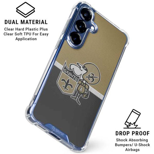 NFL New Orleans Saints Vintage Galaxy S25 Clear Case