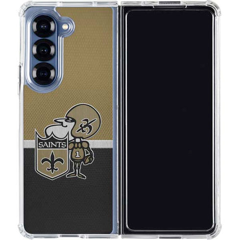 NFL New Orleans Saints Vintage Galaxy Z Fold6 Clear Case