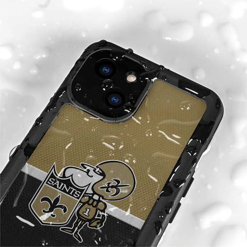 NFL New Orleans Saints Vintage iPhone 15 Plus Waterproof Case