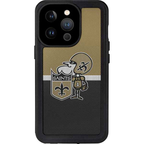 NFL New Orleans Saints Vintage iPhone 15 Pro Waterproof Case
