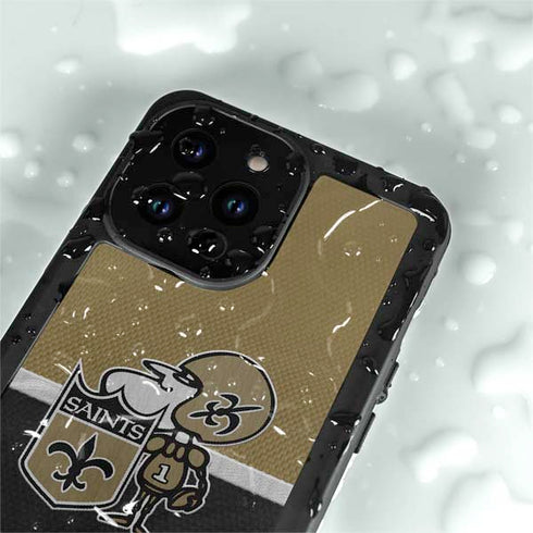 NFL New Orleans Saints Vintage iPhone 15 Pro Waterproof Case
