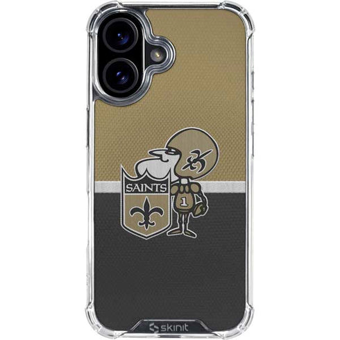 NFL New Orleans Saints Vintage iPhone 16 Clear Case