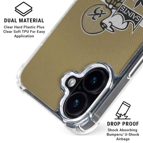 NFL New Orleans Saints Vintage iPhone 16 Clear Case