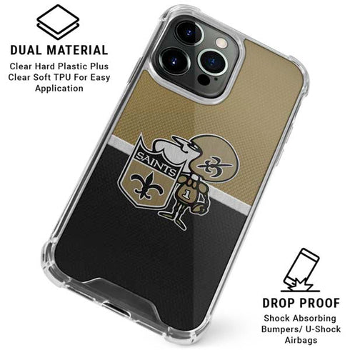 NFL New Orleans Saints Vintage iPhone 16 Pro Max Clear Case