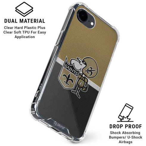 NFL New Orleans Saints Vintage iPhone 16e Clear Case
