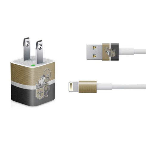 NFL New Orleans Saints Vintage iPhone Charger (5W USB) Skin