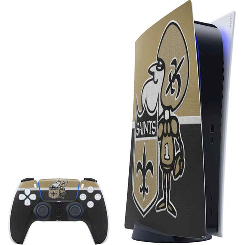 NFL New Orleans Saints Vintage PlayStation PS5 Skins