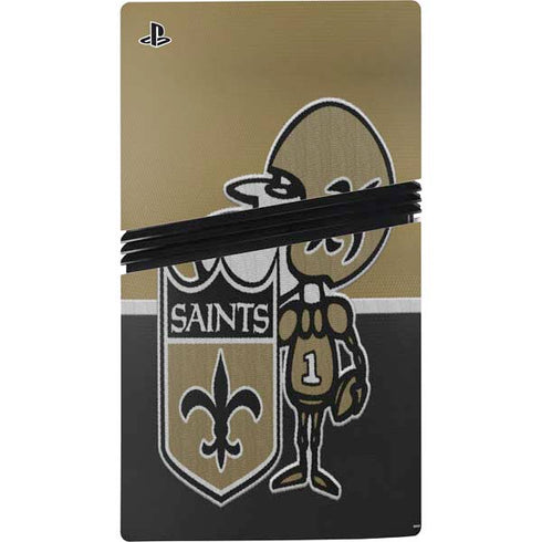 NFL New Orleans Saints Vintage PS5 Pro Console Skin