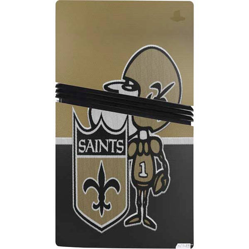 NFL New Orleans Saints Vintage PS5 Pro Console Skin