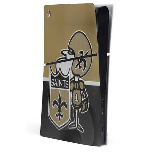 NFL New Orleans Saints Vintage PS5 Slim Digital Edition Console Skin