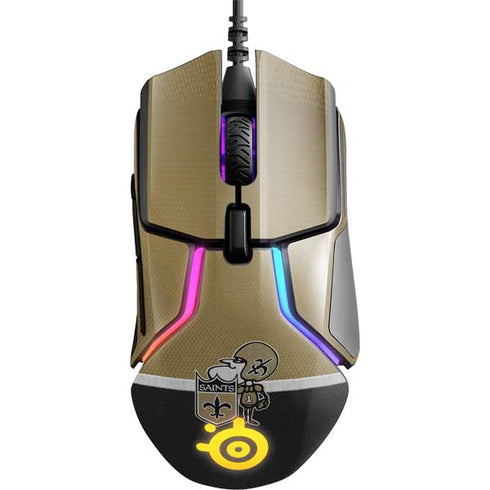 NFL New Orleans Saints Vintage SteelSeries Rival 600 Gaming Mouse Skin