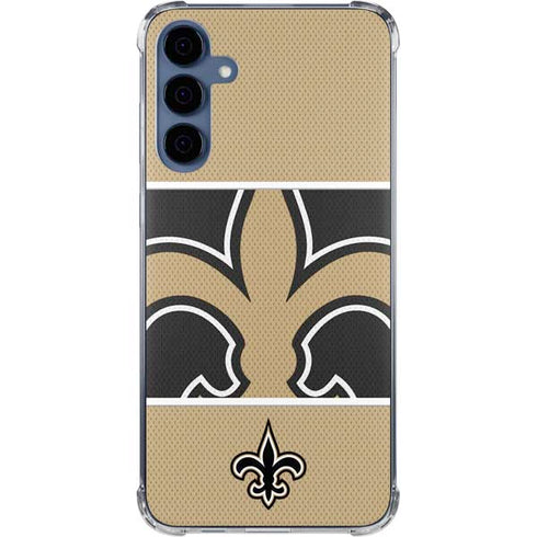 NFL New Orleans Saints Zone Block Galaxy A35 5G Clear Case