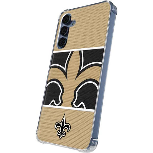 NFL New Orleans Saints Zone Block Galaxy A35 5G Clear Case