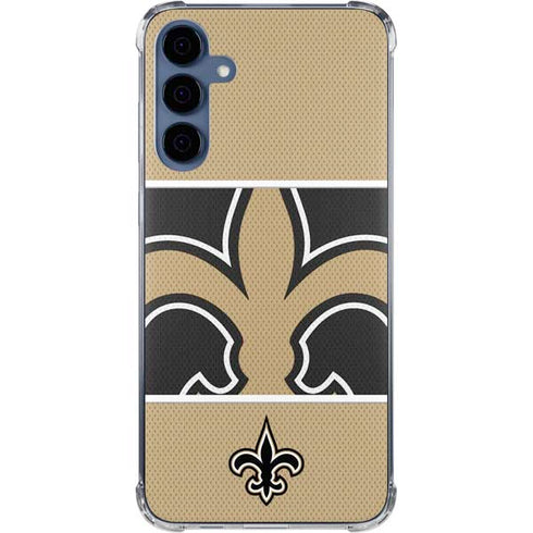 NFL New Orleans Saints Zone Block Galaxy A55 5G Clear Case