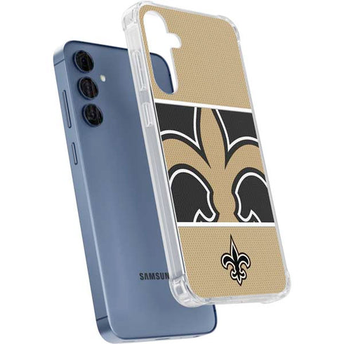 NFL New Orleans Saints Zone Block Galaxy A55 5G Clear Case