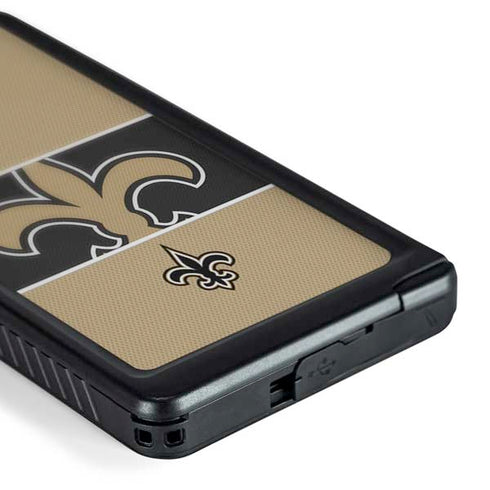NFL New Orleans Saints Zone Block Galaxy S24 Ultra Waterproof Case