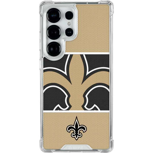 NFL New Orleans Saints Zone Block Galaxy S25 Ultra Clear Case