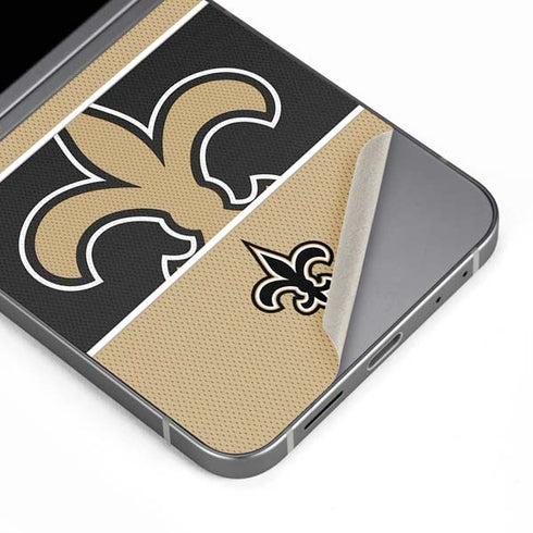 NFL New Orleans Saints Zone Block Galaxy Z Flip6 Skin