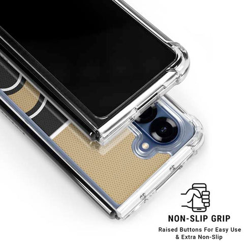 NFL New Orleans Saints Zone Block Galaxy Z Fold6 Clear Case