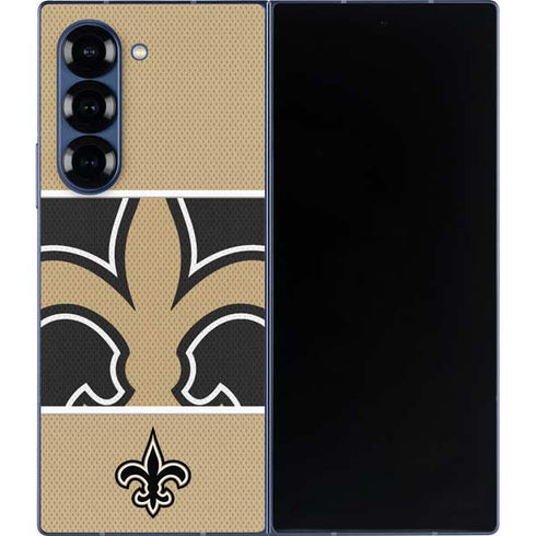 NFL New Orleans Saints Zone Block Galaxy Z Fold6 Skin