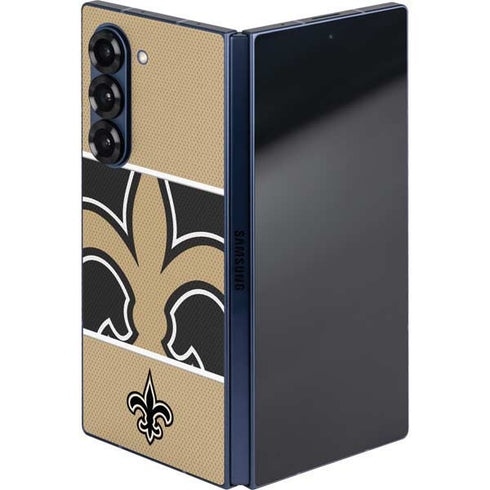 NFL New Orleans Saints Zone Block Galaxy Z Fold6 Skin
