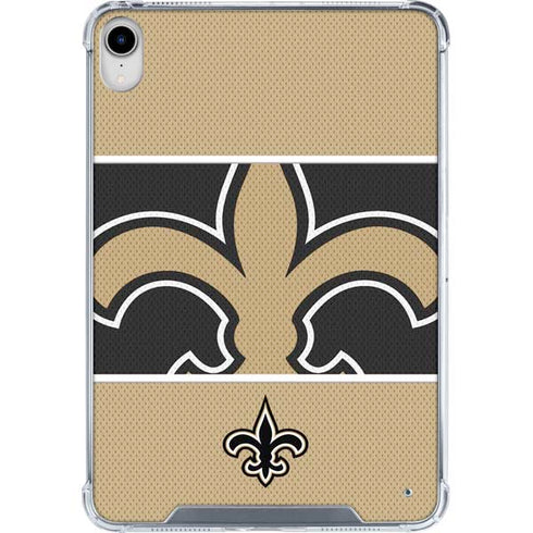 NFL New Orleans Saints Zone Block iPad 11th Gen (2025) Clear Case