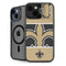NFL New Orleans Saints Zone Block iPhone 14 Plus Kickstand Case