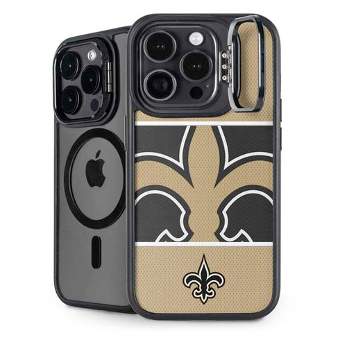 NFL New Orleans Saints Zone Block iPhone 15 Pro Max Kickstand Case