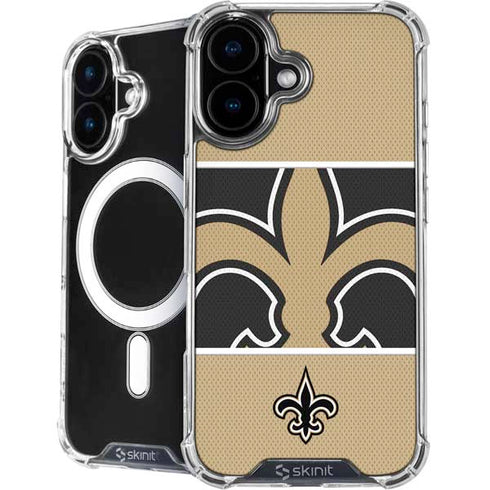 NFL New Orleans Saints Zone Block iPhone 16 Plus MagSafe Case