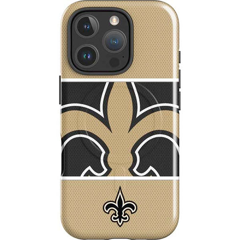 NFL New Orleans Saints Zone Block iPhone 16 Pro Magsafe Impact Case