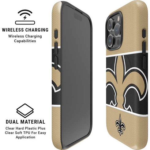 NFL New Orleans Saints Zone Block iPhone 16 Pro Magsafe Impact Case